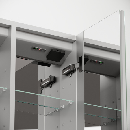 Зеркало-шкаф Sancos Evoke SC8080 80х14х70 настенный цвет серый